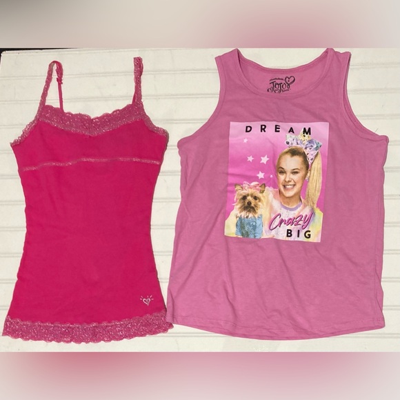 Nickelodeon &‎ Jojo Siwa Girl’s Tank Top Bundle Size 10/12 Pink Sleeveless Tops - Picture 1 of 4